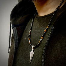 Load image into Gallery viewer, silver arrow beads pendant for men online in pakistan