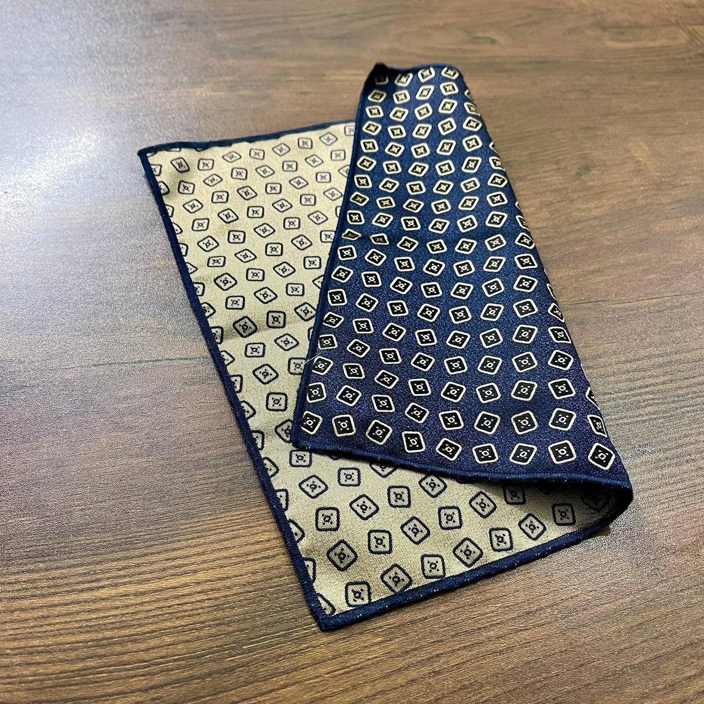navy blue floral paisley pocket square for men in pakistan