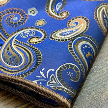 Load image into Gallery viewer, Purple floral paisley pocket square for men in pakistan