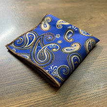 Load image into Gallery viewer, Purple floral paisley pocket square for men in pakistan