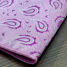 Load image into Gallery viewer, Pink floral paisley pocket square for men in pakistan