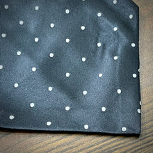 Load image into Gallery viewer, Black Polka Dots ascot cravat tie silk neck scarf for men in pakistan