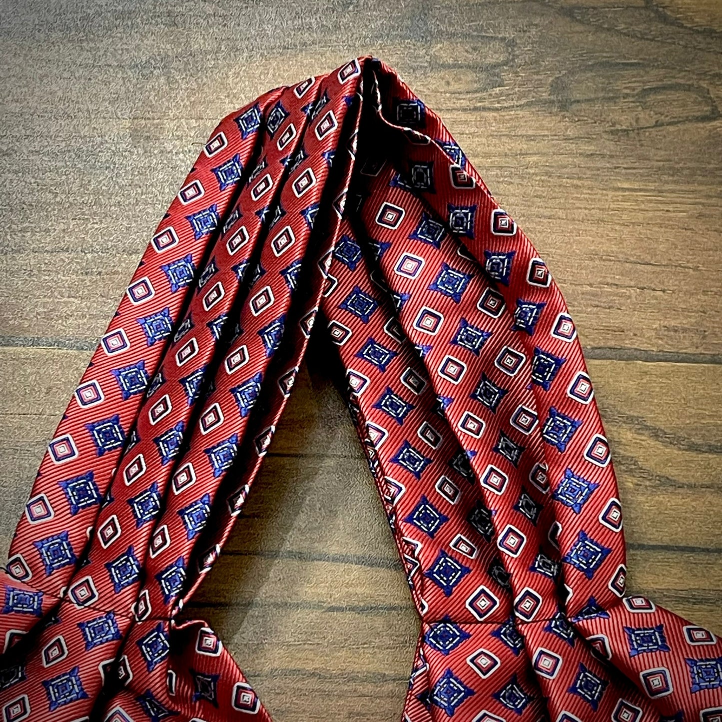 red and blue floral paisley ascot tie for men in pakistan