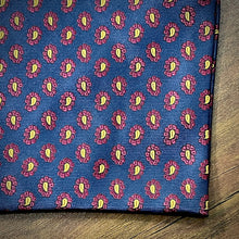 Load image into Gallery viewer, Blue and Maroon Floral paisley ascot cravat tie neck scarf for men in pakistan