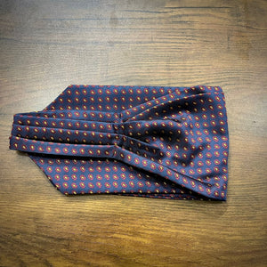 Blue and Maroon Floral paisley ascot cravat tie neck scarf for men in pakistan