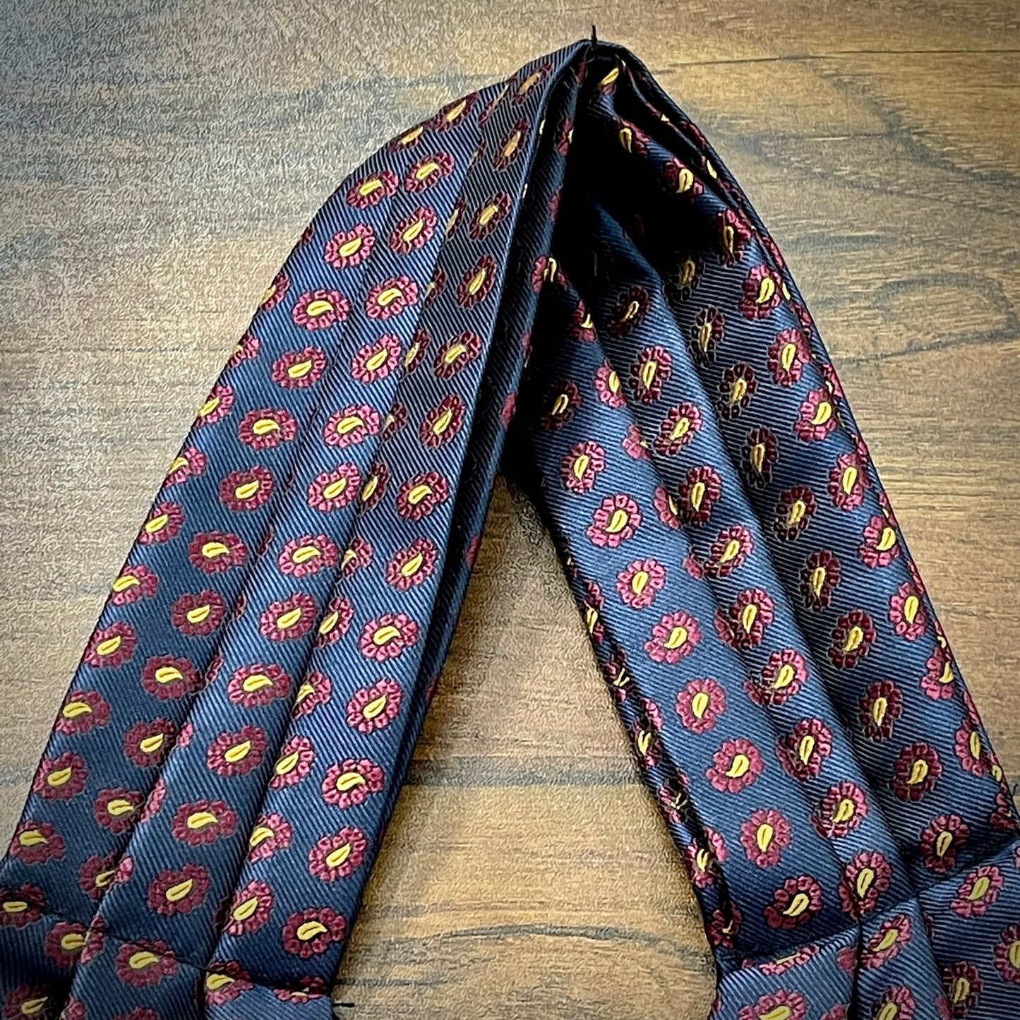 Blue and Maroon Floral paisley ascot cravat tie neck scarf for men in pakistan