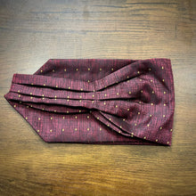 Load image into Gallery viewer, Maroon Floral paisley ascot cravat tie silk neck scarf for men in pakistan