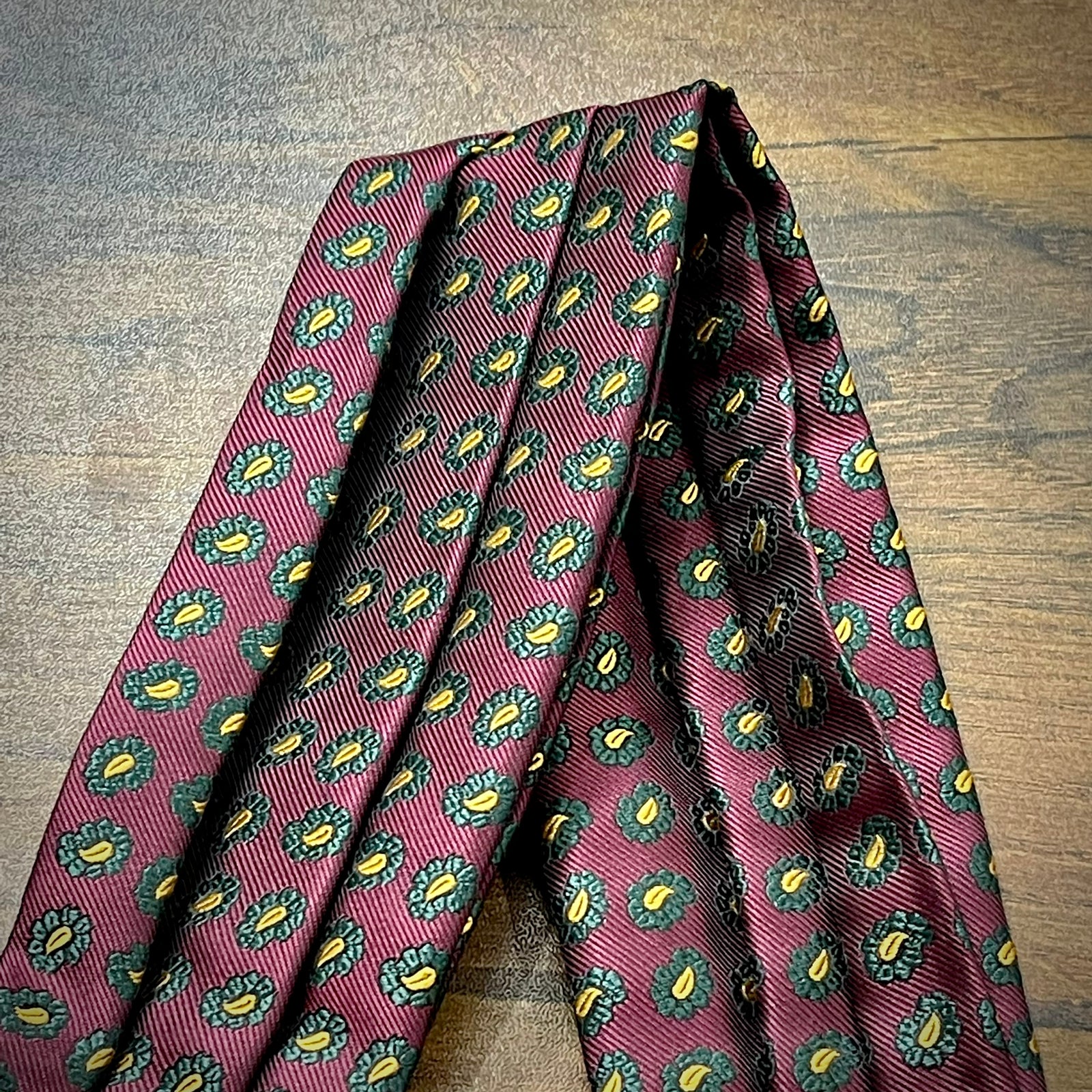 Maroon Floral paisley ascot cravat tie neck scarf for men in pakistan