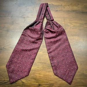 Maroon Floral paisley ascot cravat tie silk neck scarf for men in pakistan