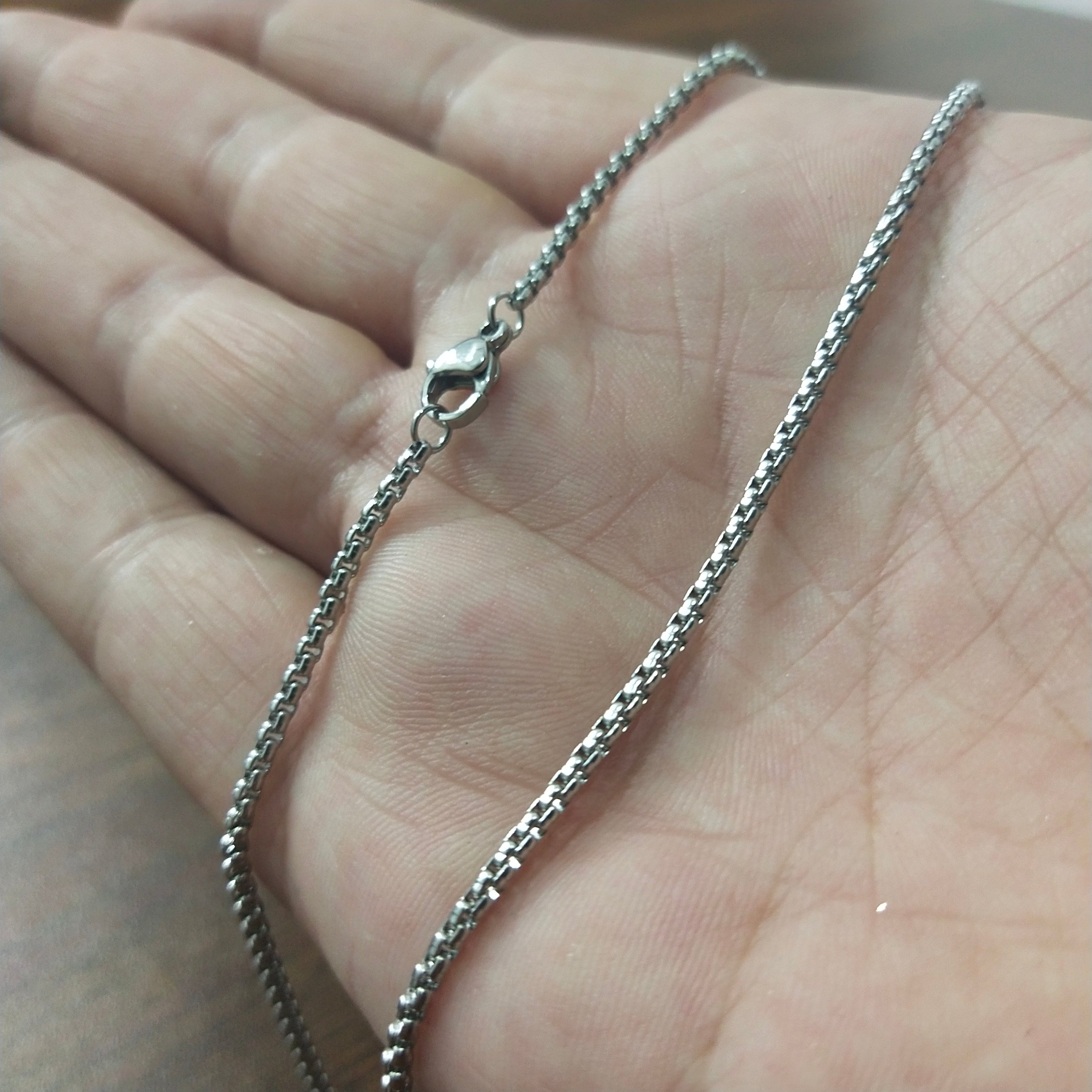 2mm silver on sale box chain