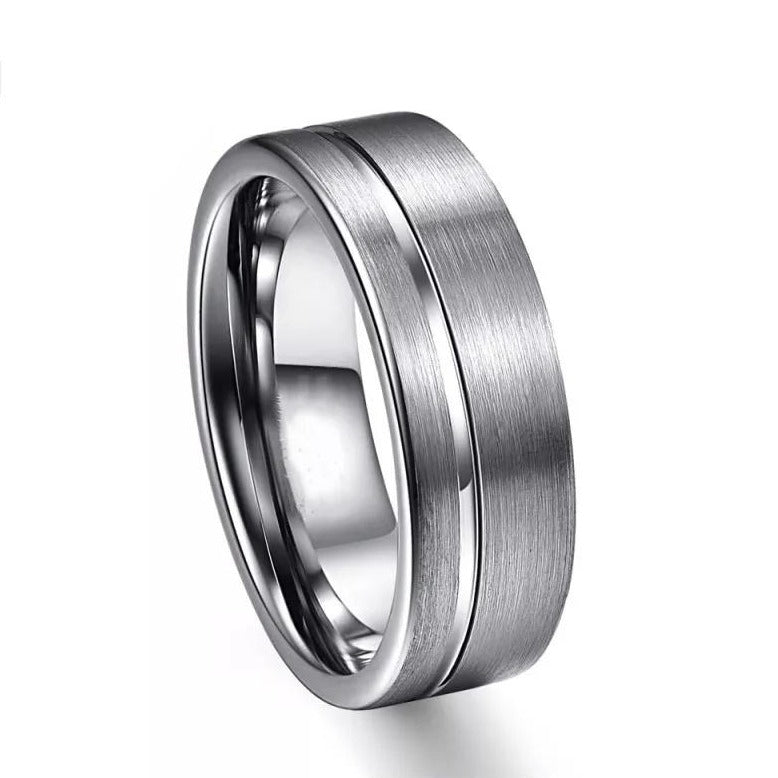 Silver Titanium Wedding Ring