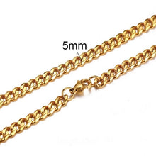 Load image into Gallery viewer, 5mm Golden steel curb link neck chain for men in pakistan