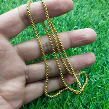 Load image into Gallery viewer, 3mm Golden round box chain necklace for men online in Pakistan