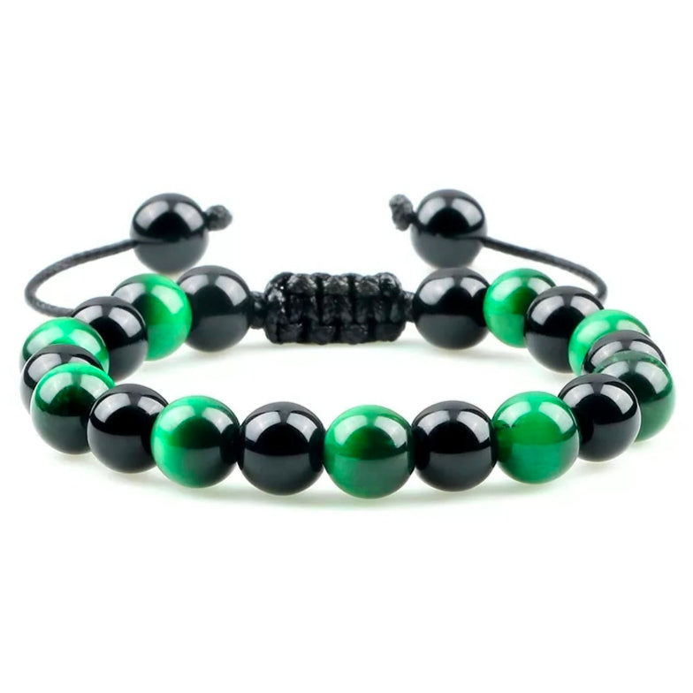 Natural Green Stone Beads Bracelet for men In Pakistan