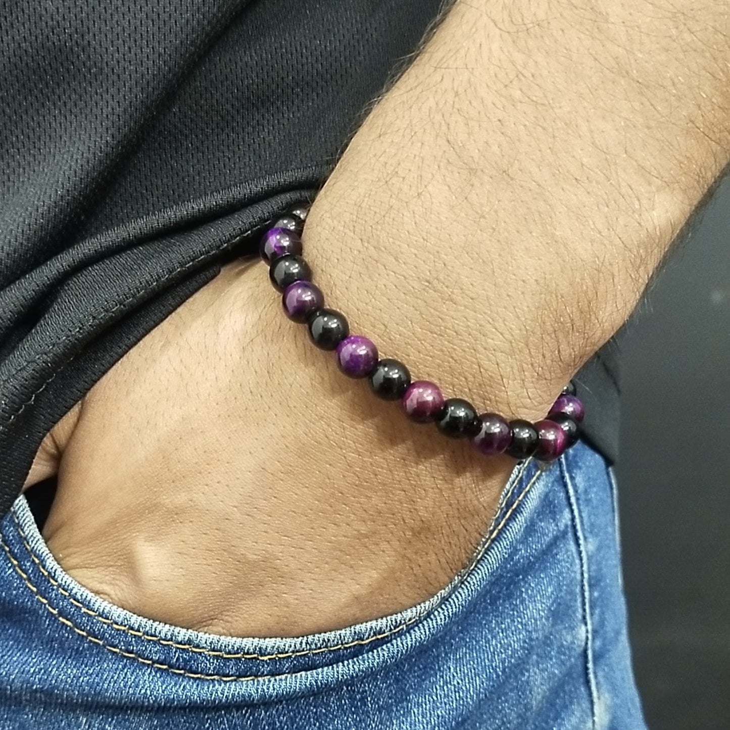 Purple Stone Beads Energy Bracelet price in Pakistan