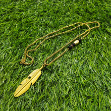 Load image into Gallery viewer, Gold Plated Leaf Pendant Necklace 