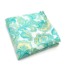 Load image into Gallery viewer, Lime Green Yellow Paisley Pocket Square For Men Price In Pakistan