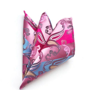 Pink Silk Paisley Handkerchief (PS_401)