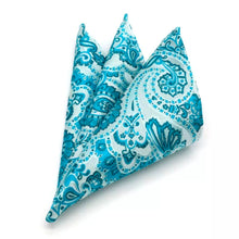 Load image into Gallery viewer, Tiffany Green Paisley Pocket Square (PS_511)