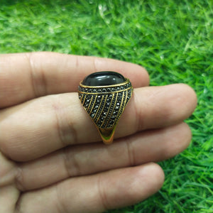Golden Stone Titanium Ring Online In Pakistan
