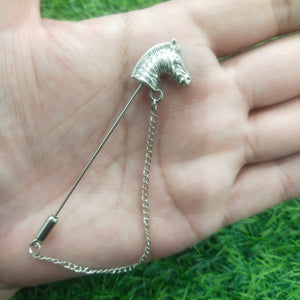 Silver Riding Horse Lapel Pin Brooch Online IN Pakistan