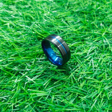 Load image into Gallery viewer, Black Blue Wedding Ring For Men Online In Pakistan