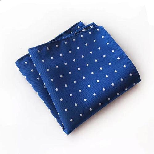 Blue and White Polka Dots Pocket Square For Men online in Pakistan