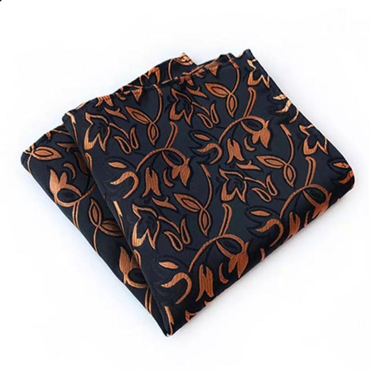 Golden Black Paisley Floral Pocket Square For Men online In Pakistan