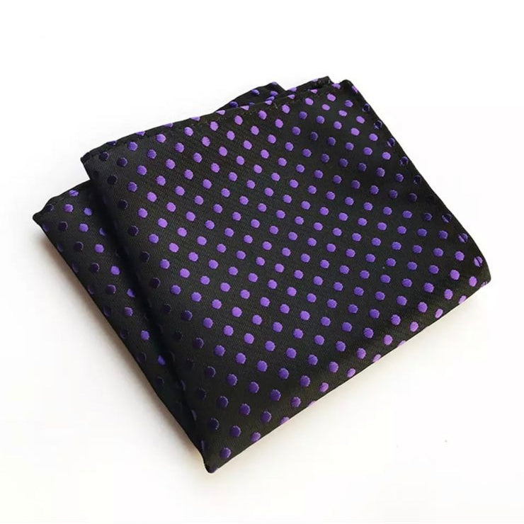 Black and Purple Polka Dots Pocket Square For Men online in Pakistan