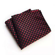 Load image into Gallery viewer, Black and Red Polka Dots Pocket Square For Men online in Pakistan