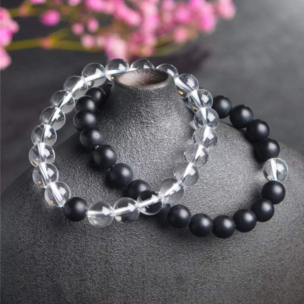 Distance Bracelet Black White Beads Bracelets Jewelry For Men