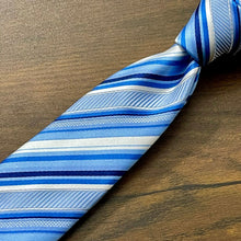 Load image into Gallery viewer, Royal Blue Stripe Slim Neck Tie
