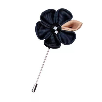 Black flower lapel pin brooch online in pakistan