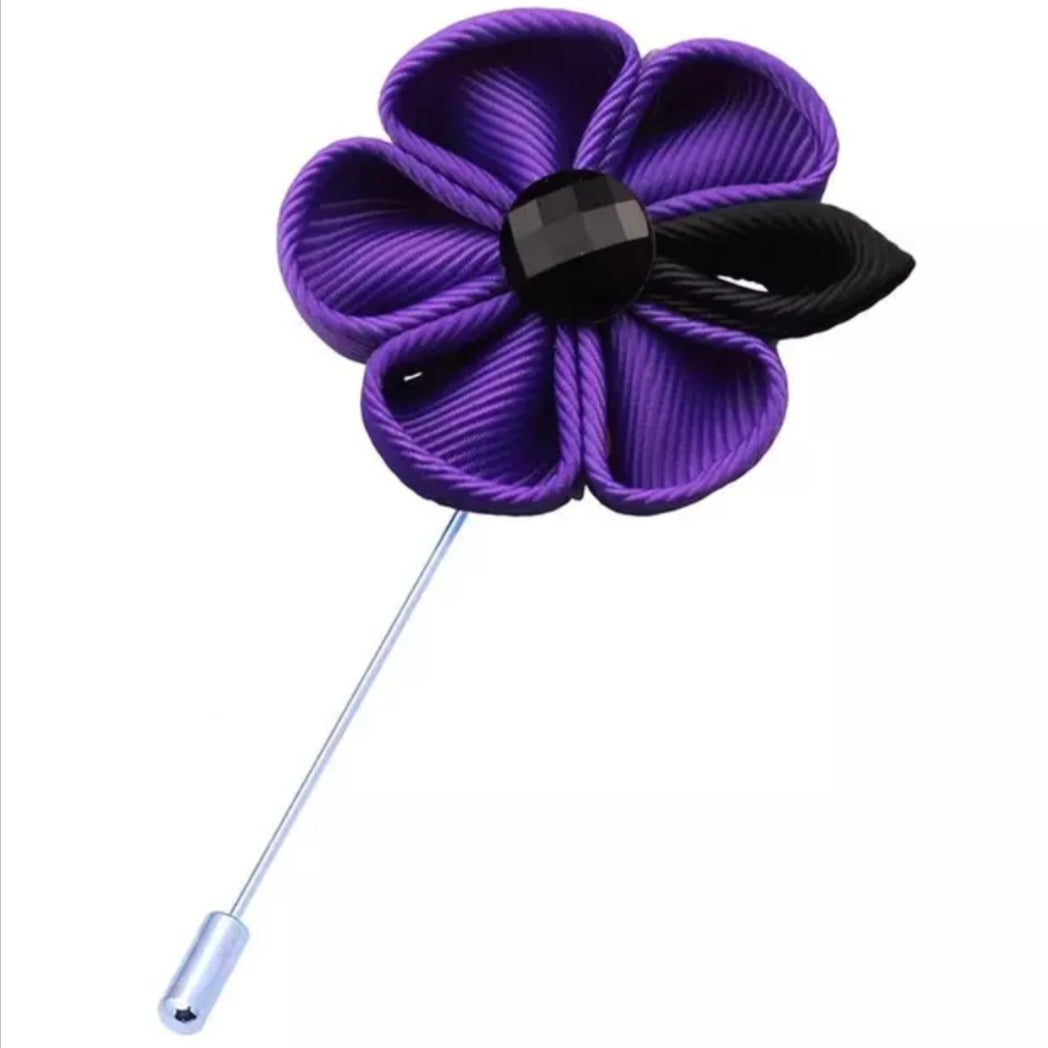 purple flower lapel pin brooch online in pakistan