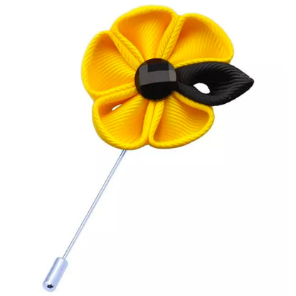 yellow flower lapel pin brooch online in pakistan