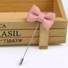 Load image into Gallery viewer, Pink bow lapel pin for men online in pakistan