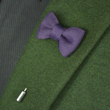 Load image into Gallery viewer, Purple bow lapel pin for men online in pakistan