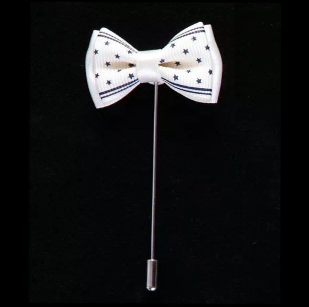 white star bow lapel pin for men online in pakistan