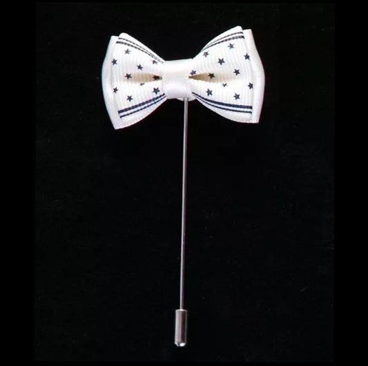 white star bow lapel pin for men online in pakistan