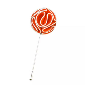 Orange Flower Lapel Pin