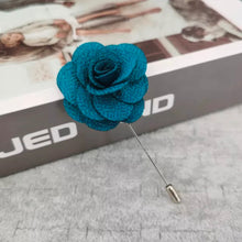 Load image into Gallery viewer, Sea Green Flower Lapel Pin