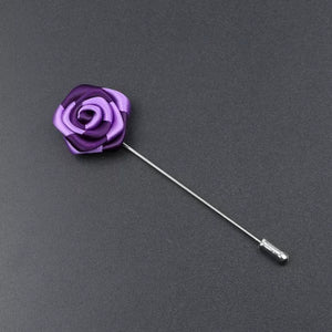 Purple Tone Flower Lapel Pin