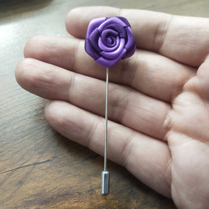 Purple Tone Flower Lapel Pin