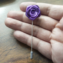 Load image into Gallery viewer, Purple Tone Flower Lapel Pin