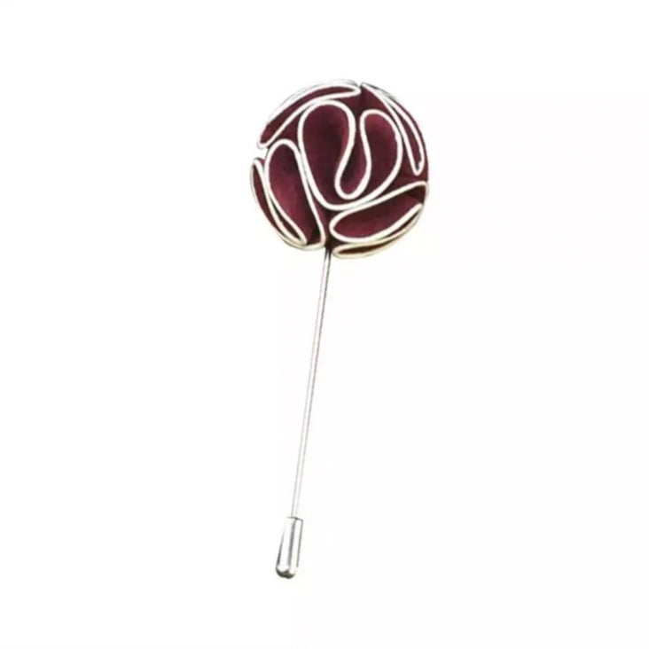 Camle Brown Flower Lapel Pin