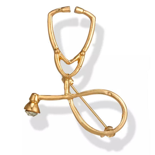 Stethoscope Gold Lapel Pin For Men/Women