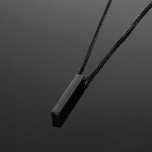Load image into Gallery viewer, Black Vertical Bar Pendant Necklace for Men Women