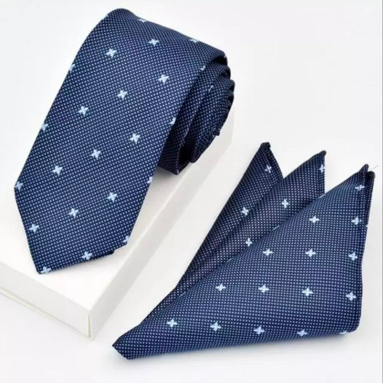 Blue Star Slim Tie Set