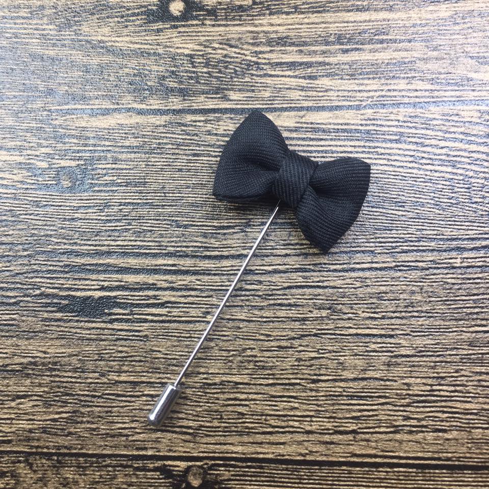 black bow lapel pin for men online in pakistan