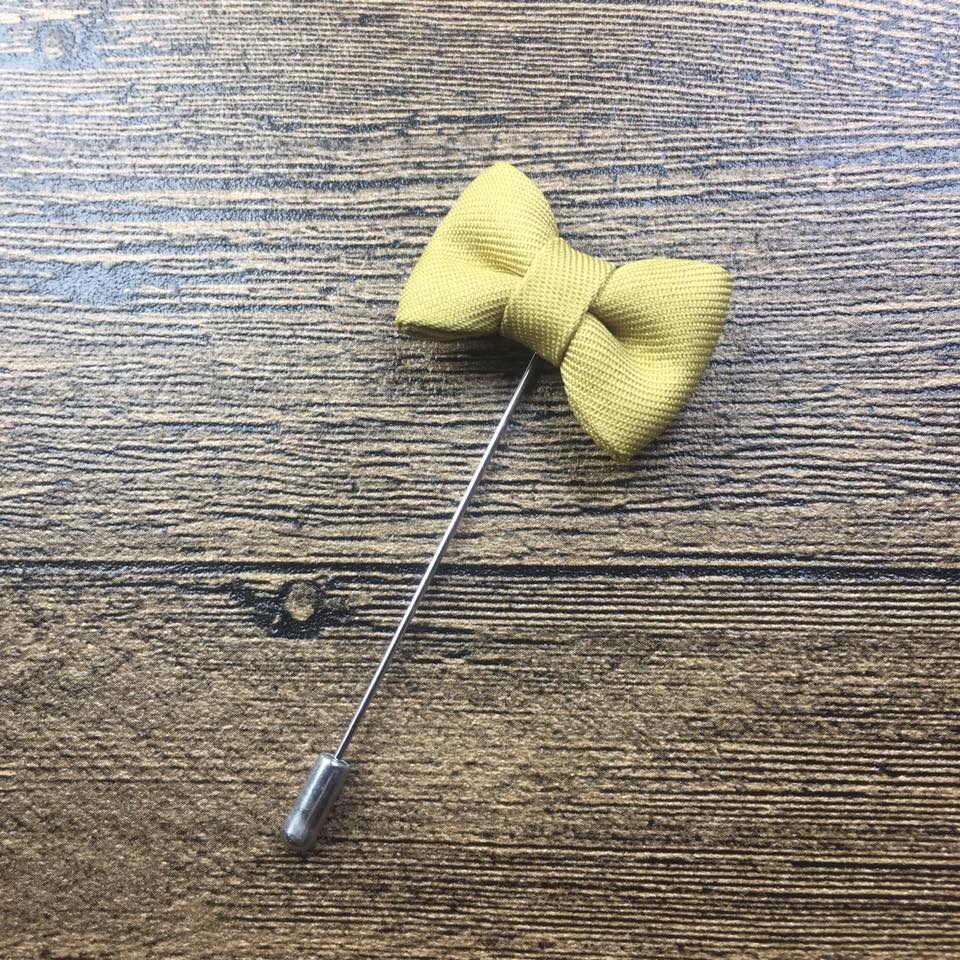 yellow bow lapel pin for men online in pakistan